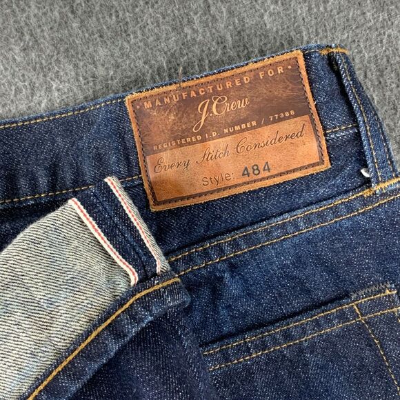 J. Crew Other - J Crew 484 Selvedge Jeans Men 30x29 Blue Japanese Kaihara Denim Pants Button Fly